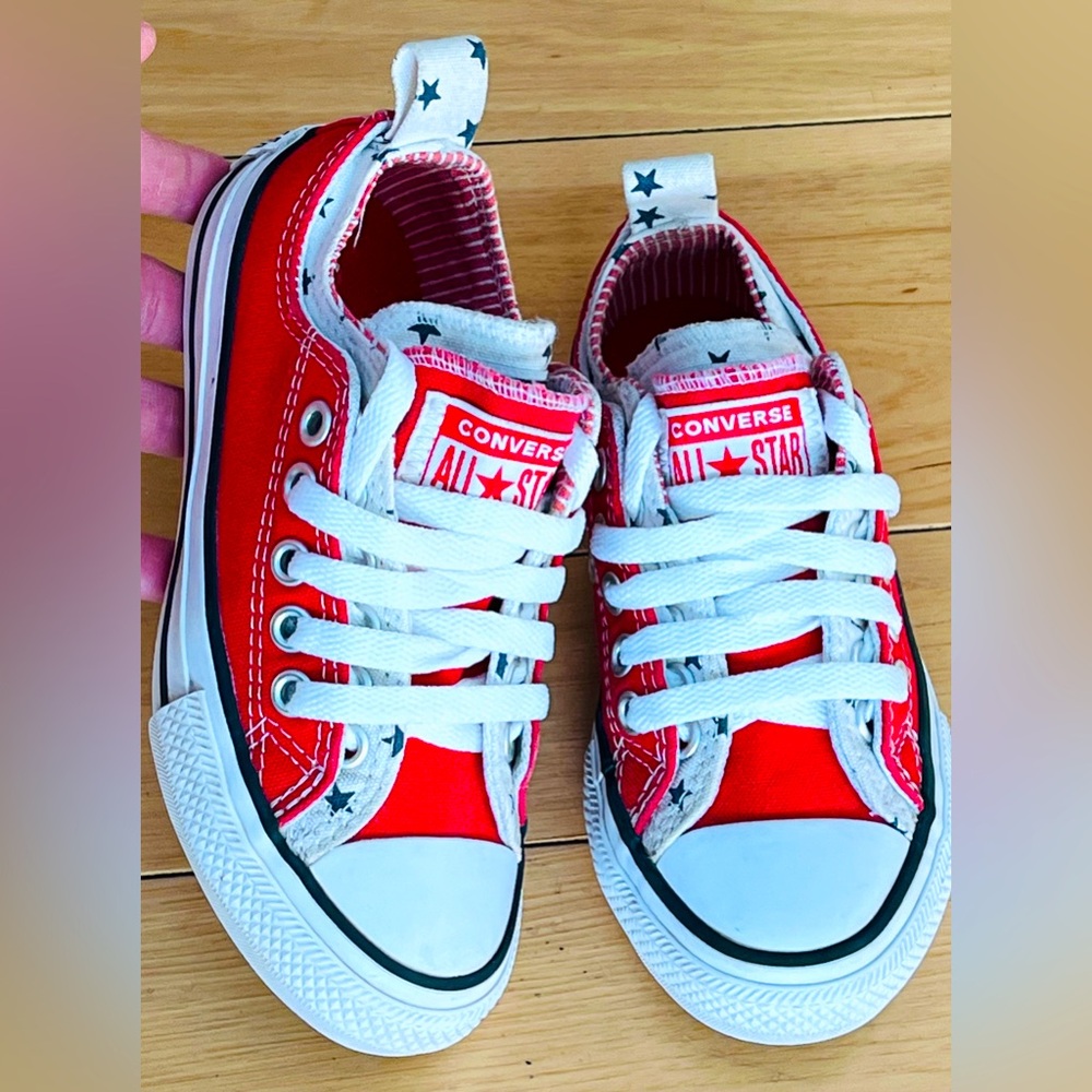 Converse Red and White Kids Sneakers